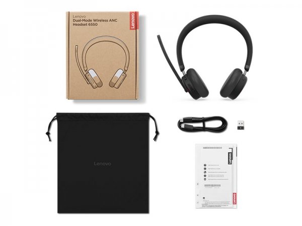 Lenovo Dual-Mode Wireless Anc Headset 6550 - Cuffia - Plug and play