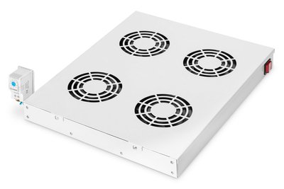 DIGITUS Unità ventilante per installazione variabile da 483 mm (19") - 552 m³/h - Grigio - 5 kg