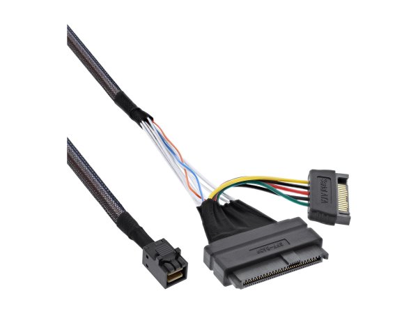 InLine Cavo SATA U.2 - SSD con U.2 (SFF-8639) a SFF-8643 + Corrente - 0,75m