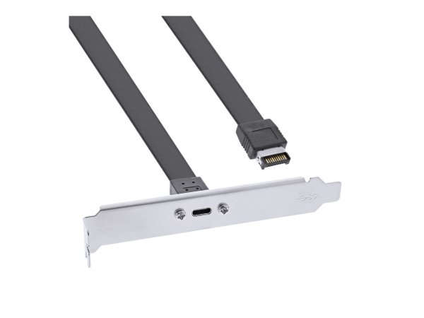 InLine Staffa per slot PCI - USB-C a USB 3.2 pannello frontale Key-A - 0,3m