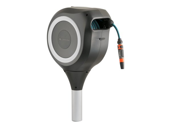 Gardena RollUp - Avvolgitubo da terra - Automatico - Funzionale - Nero - Grigio - 0 - 360° - 20 m