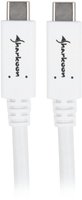 Sharkoon 4044951021185 - 1 m - USB C - USB C - USB 3.2 Gen 1 (3.1 Gen 1) - Bianco