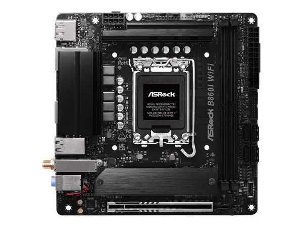 ASRock B860I WiFi/B860//SATA3/M.2/USB3.2/WiFi/BT/PCIe5.0/s.1851/Mini-Itx - Scheda madre - Intel Sock