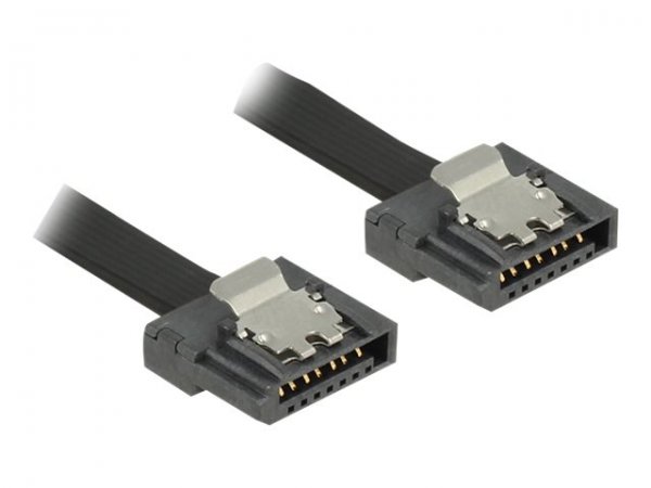 Delock 83838 - 0,1 m - SATA III - SATA 7-pin - SATA 7-pin - Maschio/Maschio - Nero