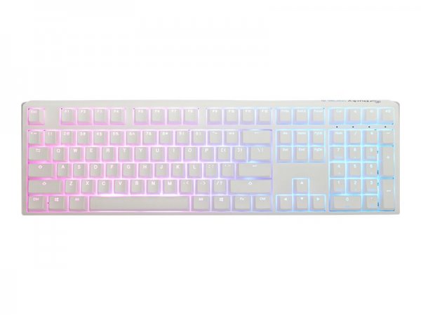 Ducky One 3 Classic - Cablato - USB - Interruttore a chiave meccanica - LED RGB - Bianco