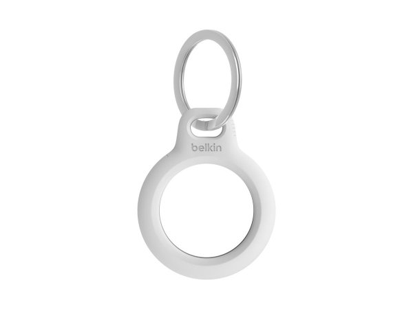 Belkin SECURE HOLDER AIRTAG CON PORTACHIAVI - Custodia - Bianco - Key finder case - Scratch resistan