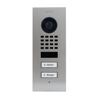 Doorbird D1102V IP Vid. Türst. V4A Edels. 2Ruftasten Unterputz