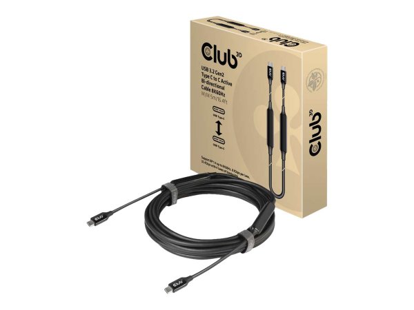 Club 3D CAC-1535 - 5 m - USB C - USB C - USB 3.2 Gen 2 (3.1 Gen 2) - 10 Gbit/s - Nero