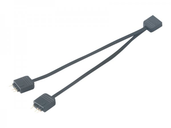 Akasa AK-CBLD08-12BK - 0,12 m - Addressable RGB LED splitter cable - 1x3-pin / 2x3-pin - Maschio/Fem
