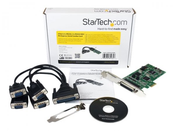 StarTech.com Scheda combo seriale PCIe 4 porte PCI Express - 2 x RS232 2 x RS422 / RS485 - PCIe - Se