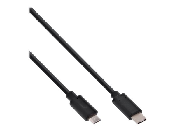 InLine Cavo USB 2.0 Micro - Cm/ Micro B M - 3A@1m - 0,5A@2m - nero - 0,5m