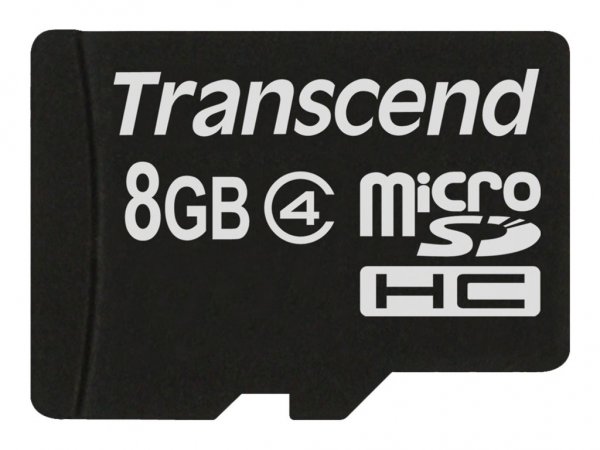 Transcend TS8GUSDC4 - 8 GB - MicroSDHC - Classe 4 - Nero