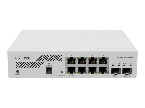 MikroTik CSS610-8G-2S+IN - Gigabit Ethernet (10/100/1000) - Supporto Power over Ethernet (PoE)