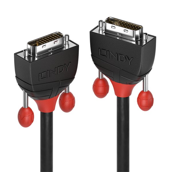 Lindy DVI-D Dual Link Kabel Black Line - Cavo - Digitale/display/video