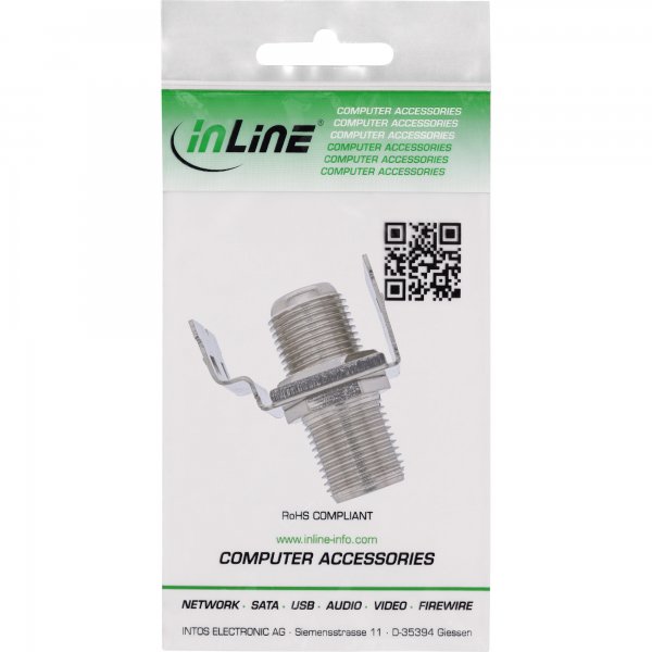 InLine Keystone - giunto di collegamento per cavo satellitare - 2x prese F