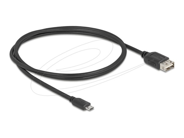 Delock USB 2.0 Kab Typ Micro-B St zu Typ-A Bu - Cavo - Digitale/dati