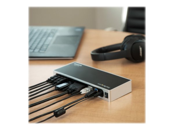 StarTech.com Docking Station USB 3.0 - Laptop Dock per doppio monitor con HDMI e DVI/VGA Video - Hub