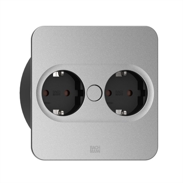 Bachmann TWIST 2 eckig silber 2xCEE7/3 - Strip alimentazione