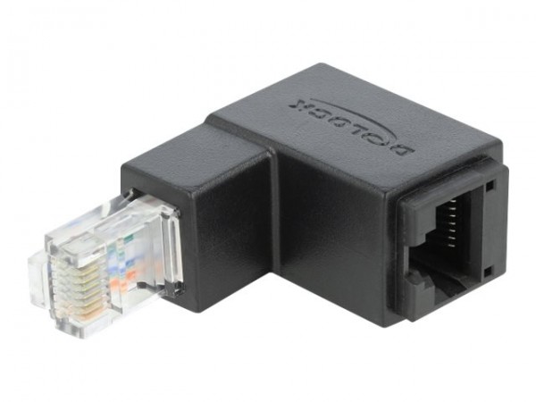 Delock Adattatore RJ45 maschio angolato verso il basso > RJ45 femmina Cat.6 UTP - RJ-45 - RJ-45 - Ne