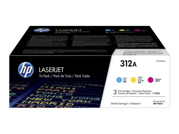 HP Color LaserJet 312A Tri-Pack - Unità toner Originale - Ciano, Magenta, Giallo - 2700 pagine