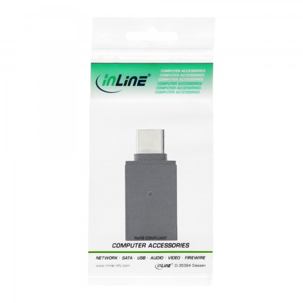 InLine Adattatore USB 3.2 Gen.2 C maschio / A femmina - USB Power Delivery 3A