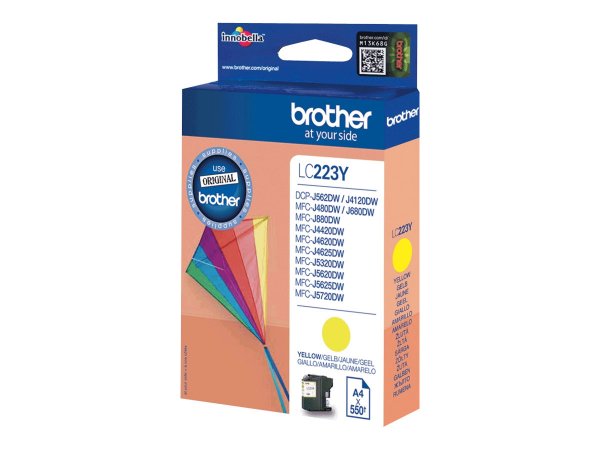 Brother LC223Y - Giallo - 1 pz - 550 pagine - Confezione singola