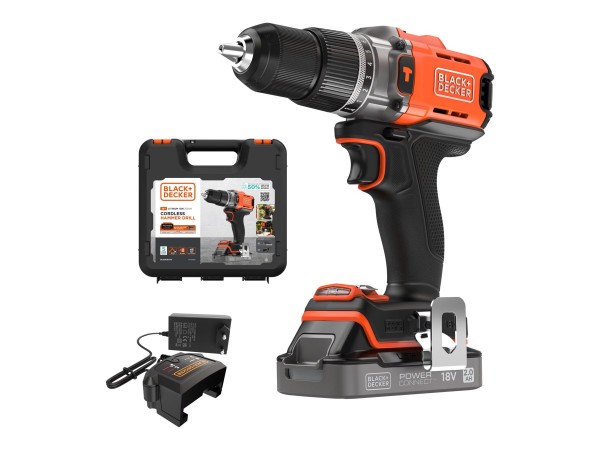 Black & Decker Akku-Schlagbohrschr. 18V 2Ah Kof BCD383D1XK