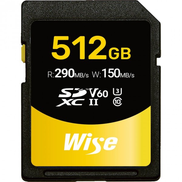 Wise SDXC UHS-II V60 R 290MBs W 150MBs WI-SD-S512 - Extended Capacity SD (SDXC)