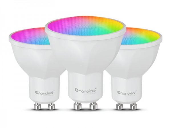 Nanoleaf Essentials Matter WLAN Smart Bulb GU10 LED-Leuchtmittel 3 Stück