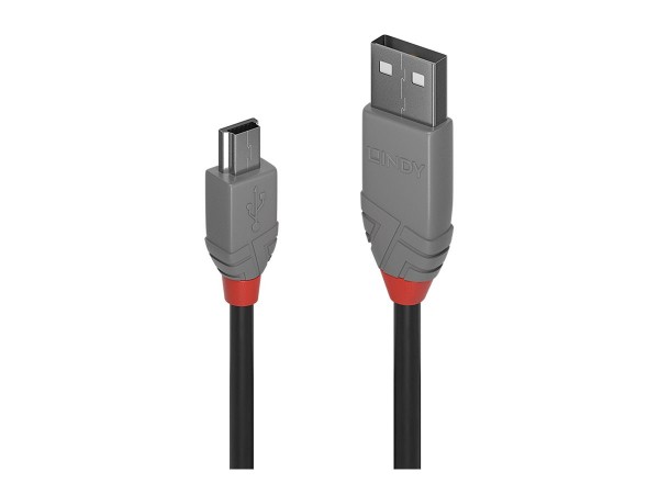Lindy 36725 - 5 m - USB A - Mini-USB B - USB 2.0 - 0,48 Gbit/s - Nero