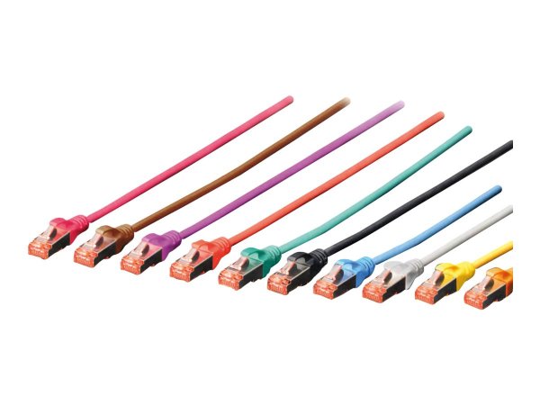 DIGITUS Cavo patch CAT 6 S/FTP - 10 m - Cat6 - S/FTP (S-STP) - RJ-45 - RJ-45 - Nero