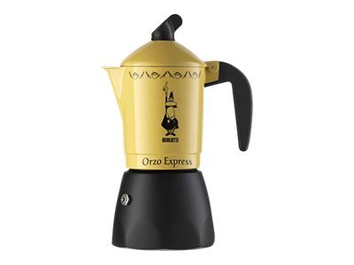 Bialetti Orzo Express Caffettiera 4 tazze in alluminio - Moka - Alluminio - Nero - Alluminio - 4 taz