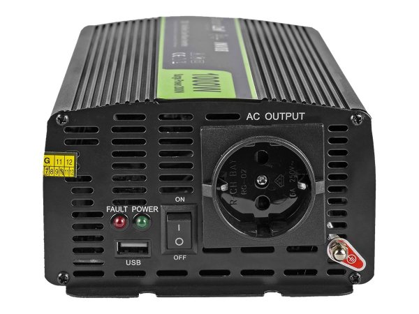 Green Cell INV08 - Esterno - 12 V - 50 Hz - 1000 W - 230 V - DC-to-AC