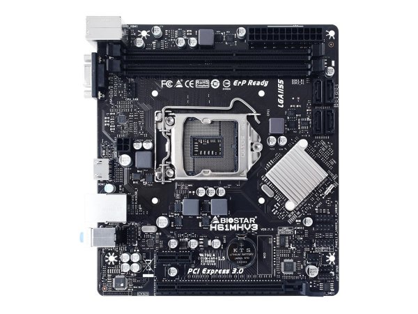 Biostar H61MHV3 - Intel - LGA 1155 (Socket H2) - Intel® Celeron® - Intel® Core™ i3 - Intel® Core™ i5