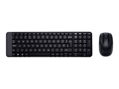 Logitech Wireless Combo MK220 - Tastiera - 1000 dpi Ottico - QWERTY - Nero