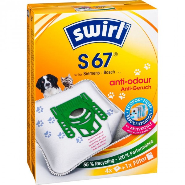 Swirl S 67 EcoPor Anti Odour Staubsaugerbeutel 4 St.