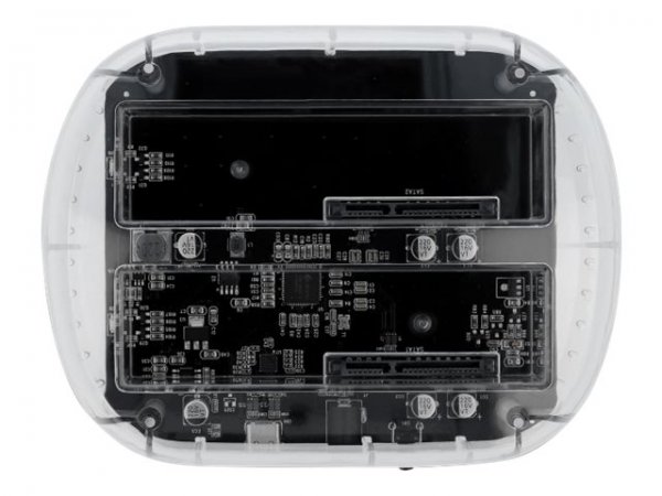 Delock USB Type-C Dockingstation für 2x SATA HDD SSD transparent - Cavo - Digitale/dati