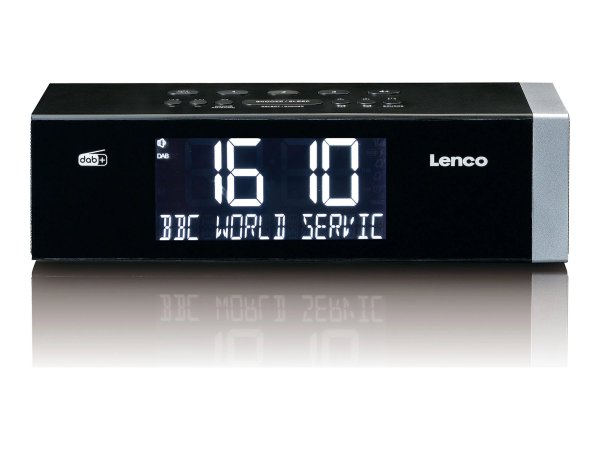 Lenco CR-640 - Radiouhr - - Black Silver