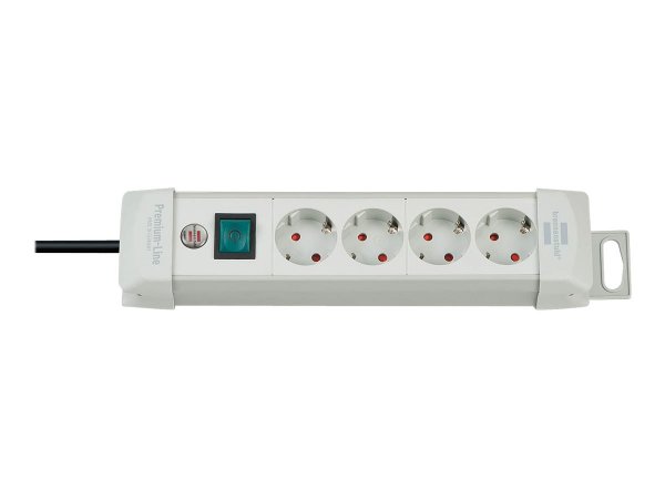 Brennenstuhl 1955540100 - 4 presa(e) AC - Tipo F - Grigio - Plastica - 1,8 m