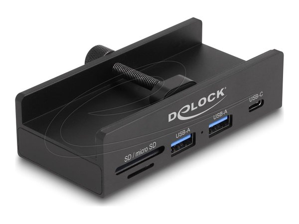 Delock Externer USB 5 Gbps Hub mit 2 x Typ-A 1 Type-C und SD+ Micro Slot - Alloggiamento - USB Typ C