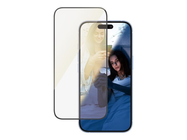 PanzerGlass EyeCare Displayschutz für iPhone 16 & 15 - Ultra-Wide Fit