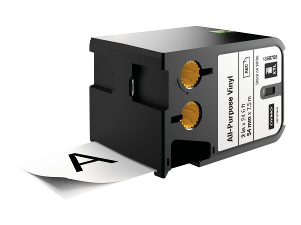 Dymo XTL nastro in vinile multiuso | 54 mm | nero su bianco - Nero su bianco - Nero - Trasferimento