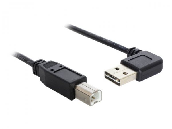 Delock 85167 - 0,5 m - USB A - USB B - USB 2.0 - Maschio/Maschio - Nero