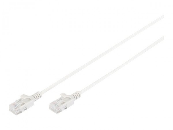 DIGITUS Cavo patch slim CAT 6 U/UTP - 1 m - Cat6 - U/UTP (UTP) - RJ-45 - RJ-45 - Grigio