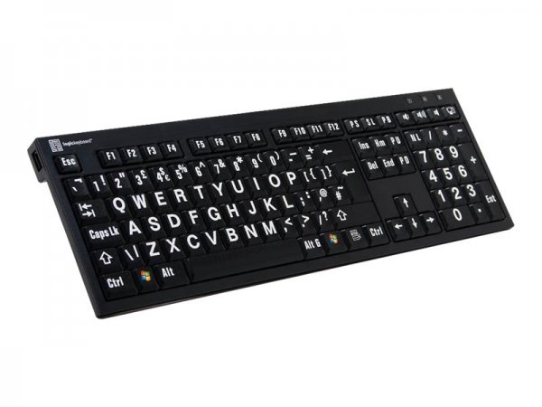 Logickeyboard LargePrint - Full-size (100%) - Cablato - USB - ?ŽERTY - Nero