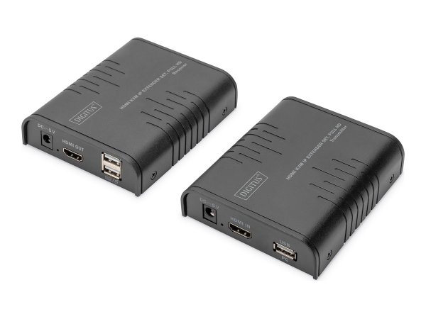 DIGITUS Set extender IP HDMI KVM - Full HD - Trasmettitore e ricevitore - Cablato - 120 m - Cat5e -