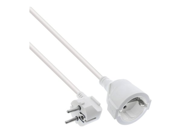 InLine Cavo alimentazione prolunga Sch.ko.angolato CEE-7/7 maschio/femmina - 10m