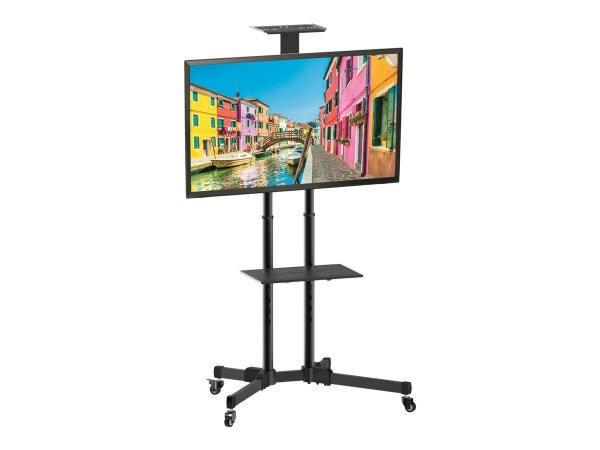 Techly Trolley da Pavimento con Mensola per TV LCD/LED/Plasma 37-70" - 50 kg - 94 cm (37") - 177,8 c