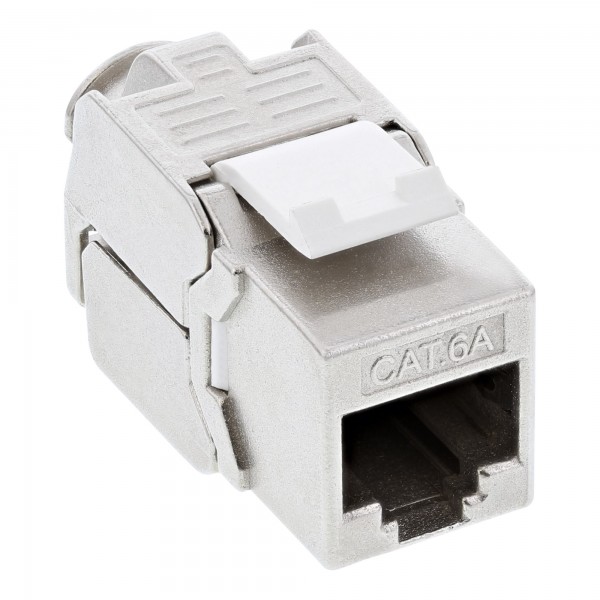 InLine Scatola prese Cat.6A max. 10 Gbit/s - 2x RJ45 F Snap-In inclusi - bianco