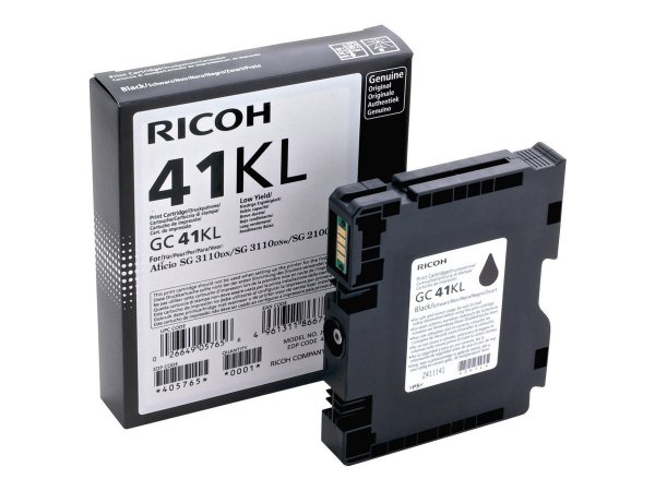 Ricoh 405765 Druckerpatrone Gel schwarz gc 41KL - Originale - Cartuccia di inchiostro